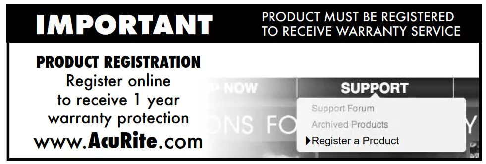 PRODUCT REGISTRATION