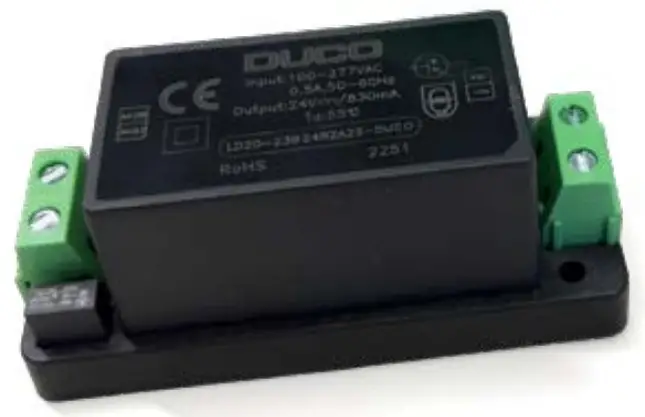 DUCO 230VAC 24VDC 20W Power Supply -