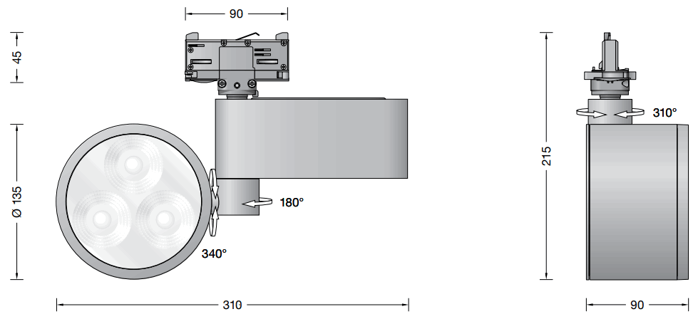 Bega 51 1401 RGBW Track Spotlight