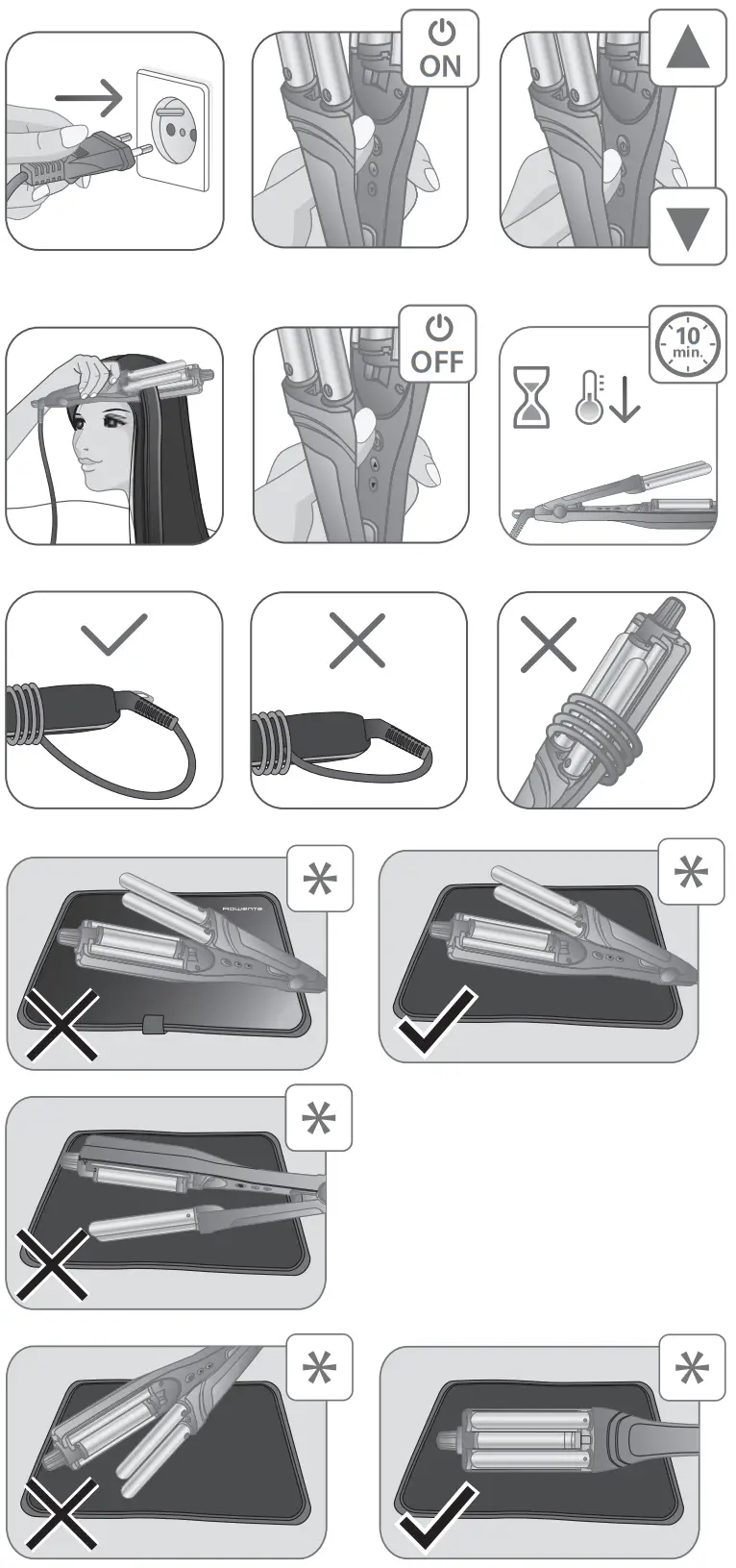 Rowenta CF471LF0 Karl Lagerfeld Waves Addict Curling Iron - fig