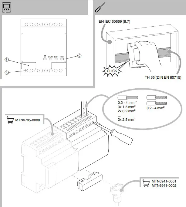 Schneider Electric MTN6805 0008 SpaceLogic KNX Switch Blind Extension - Figure 1