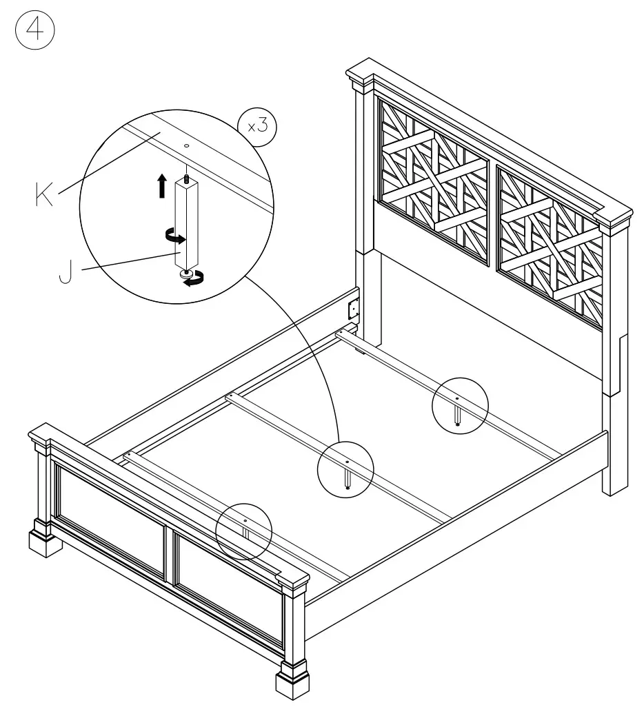 ASHLEY B647 Furniture Bolanburg Queen Panel Bed - Figure 4