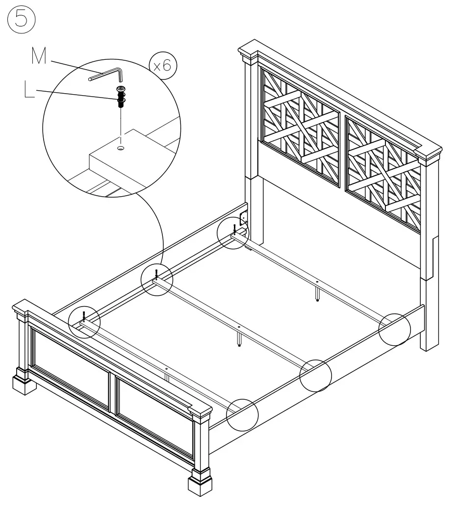 ASHLEY B647 Furniture Bolanburg Queen Panel Bed - Figure 5