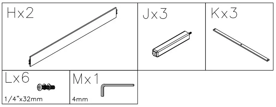 ASHLEY B647 Furniture Bolanburg Queen Panel Bed - Parts List 3 B647,B736 - 94,96,97,97W1
