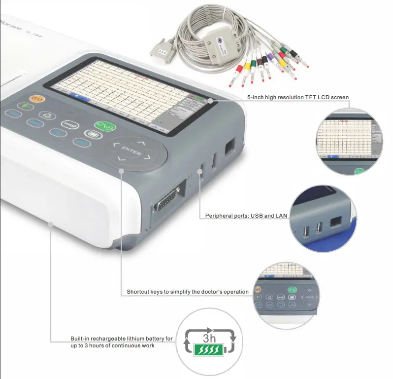 Single/Three-channel Digital Electrocardiograph