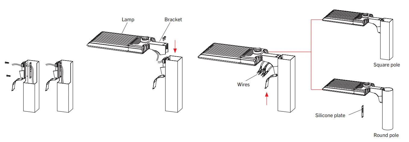 KEYSTONE KT-ALED-SF-1-KIT Optic Swap LED Area Light Fixture - Diagram 2