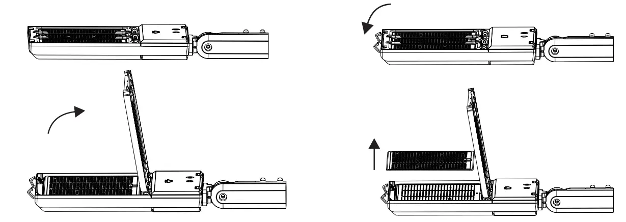 KEYSTONE KT-ALED-SF-1-KIT Optic Swap LED Area Light Fixture - installed lens