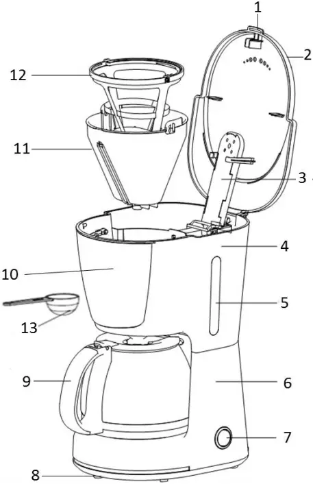 izzy IZ-6100 Coffee Maker A1