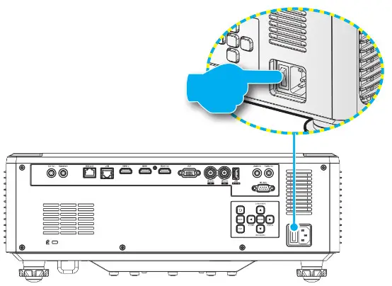 Optoma ZU920TST DLP Projector - Powering On