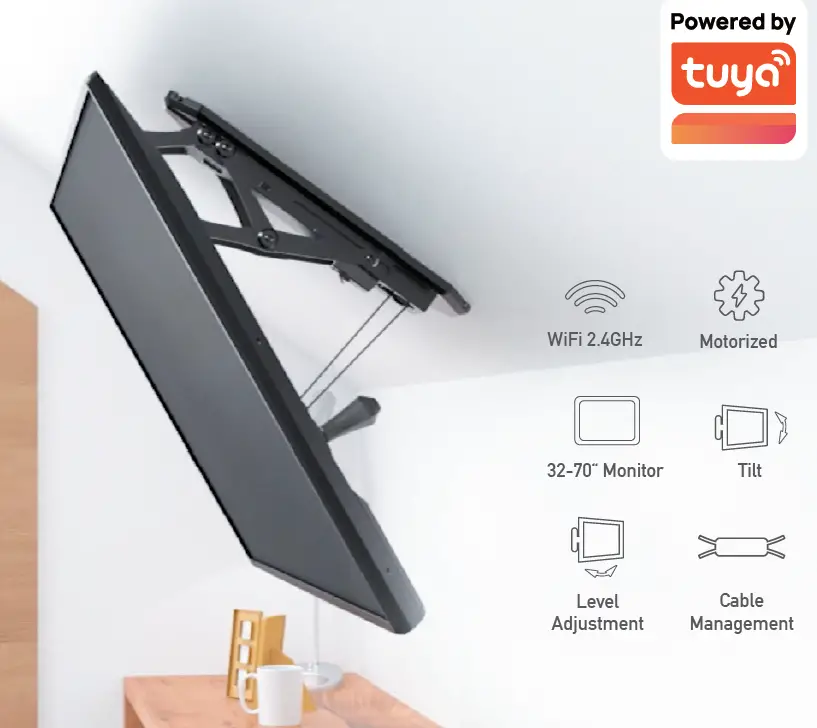 LogiLink BP0159 TV Ceiling Mount with Remote and Tuya Contro 1