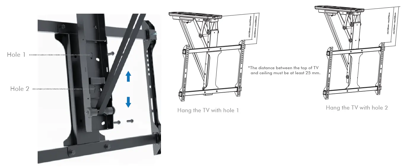 LogiLink BP0159 TV Ceiling Mount with Remote and Tuya Contro 7