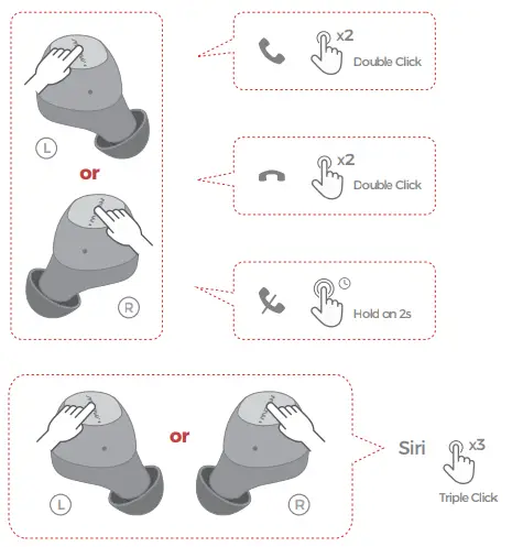 MPOW BH463A M12 True Wireless Earbuds - INCOMING CALL