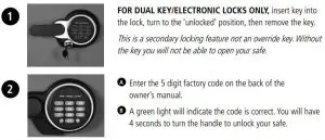 FIG 8 Unlocking your safe