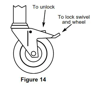 LUMEX FR588W Powered Bariatric Clinical Care - Caster Operation
