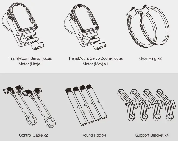 ZHIYUN ZHCMF03CMF04 TransMount Crane 3S Servo Zoom and Focus Motors - product list