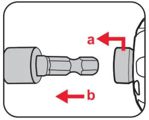 ozito PXIDS-300 18 V Cordless Impact Driver - Removing Accessories 4