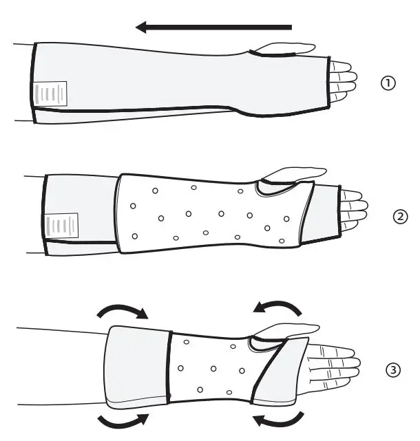 DJO 13-723 Wrist Undersleeve User Guide - How to use