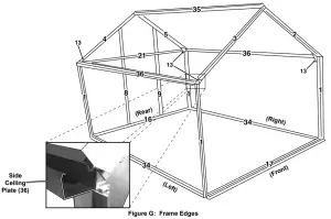 HARBOR FREIGHT 47712 6 ft ft Green House-Assembling