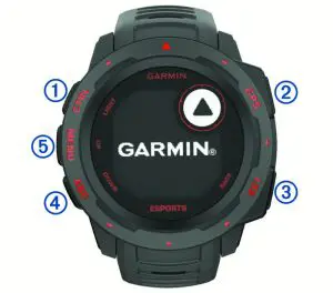GARMIN 010 02064 73 Instinct Esports Watch - Buttons