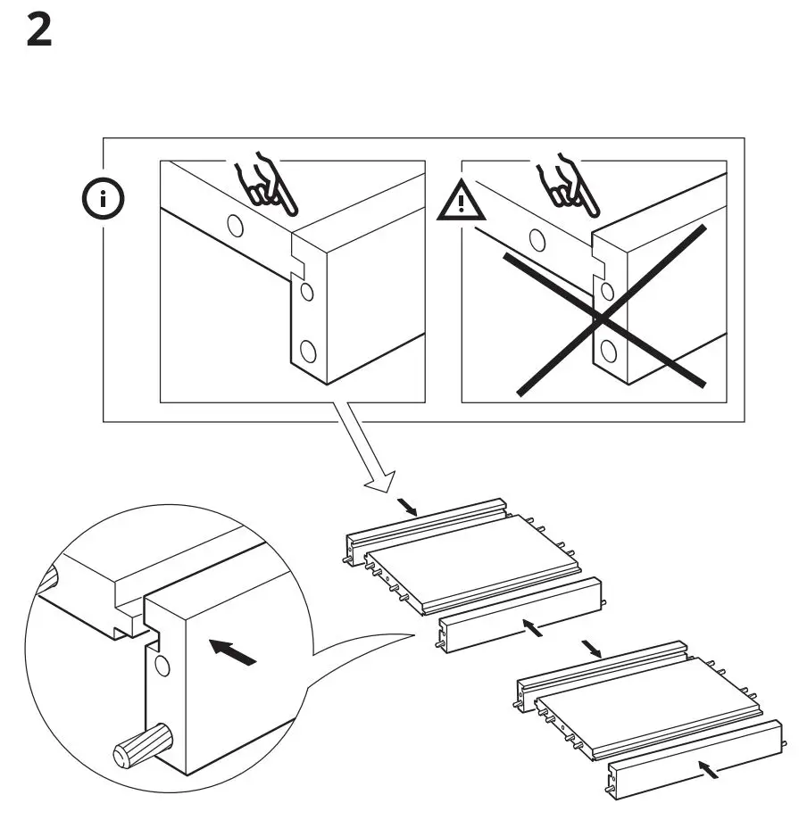 IKEA TROFAST Toy Storage with Wheels Instruction Manual - Installation 2