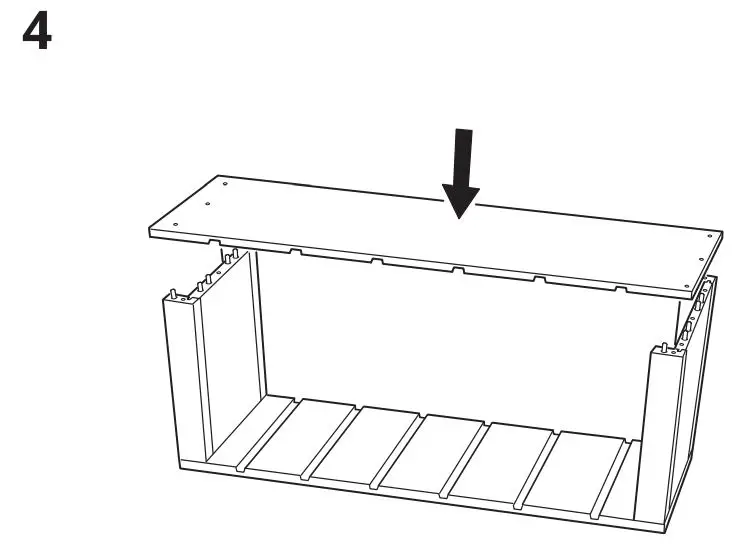 IKEA TROFAST Toy Storage with Wheels Instruction Manual - Installation 4