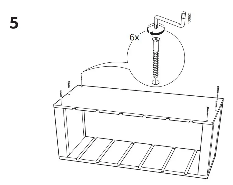 IKEA TROFAST Toy Storage with Wheels Instruction Manual - Installation 5