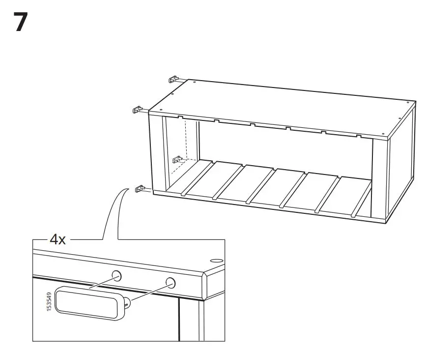 IKEA TROFAST Toy Storage with Wheels Instruction Manual - Installation 7