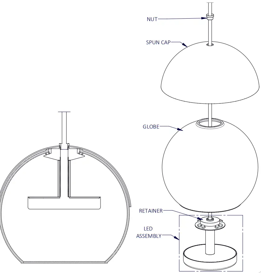 VISA LIGHTING CP6900 MUSE LED Series Luminaires - Globe