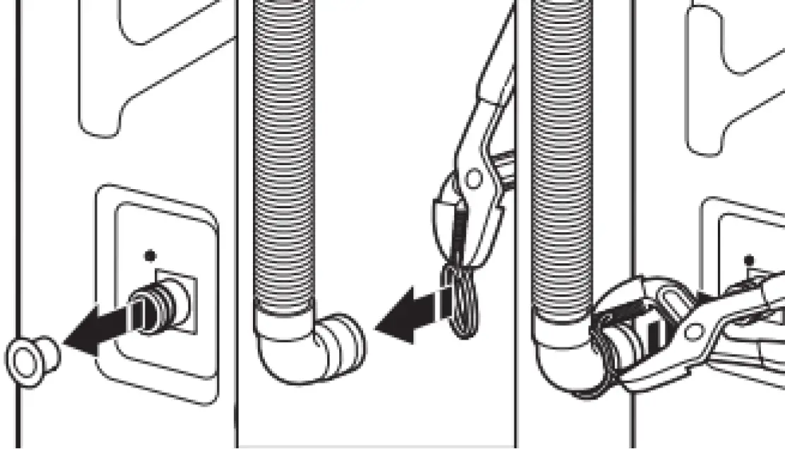 Attach drain hose to drain port
