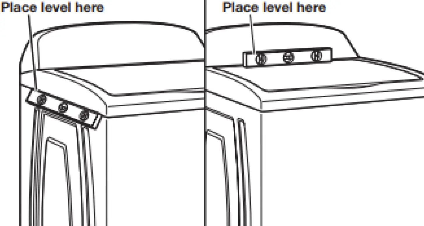 Check levelness of washer 01