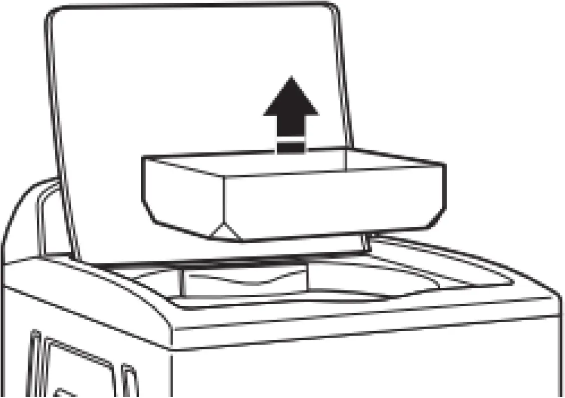 Remove packaging material from inside washer