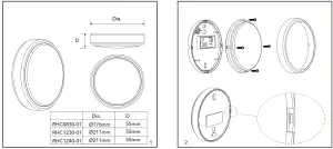 ROBUS RHC0830-01 12W IP54 Circular Bulkhead - PLEASE