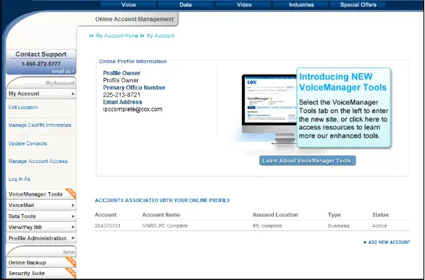 Cox Voicemanager Admin Guide