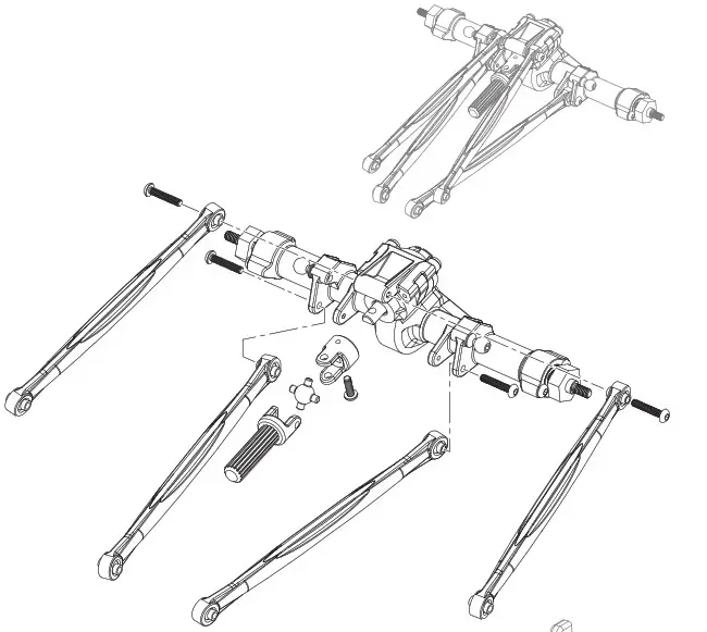 HORIZON Axial Deadbolt 1-24 Scale Electric 4WD- EXPLODED VIEWS 6