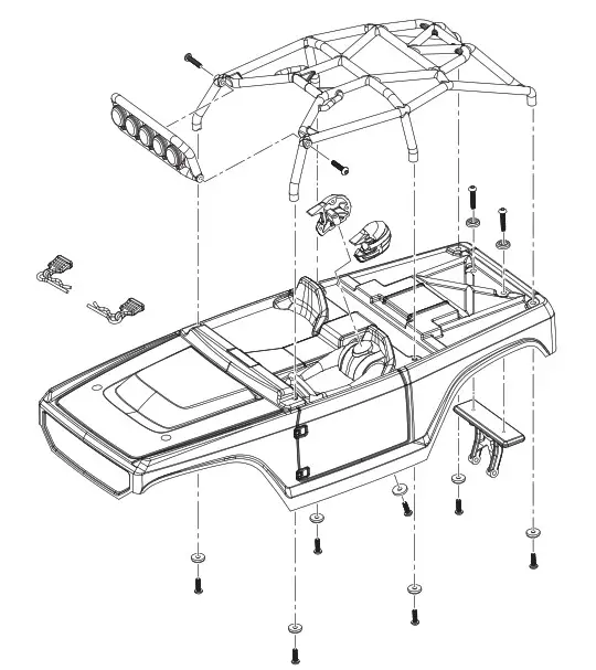 HORIZON Axial Deadbolt 1-24 Scale Electric 4WD- EXPLODED VIEWS 8