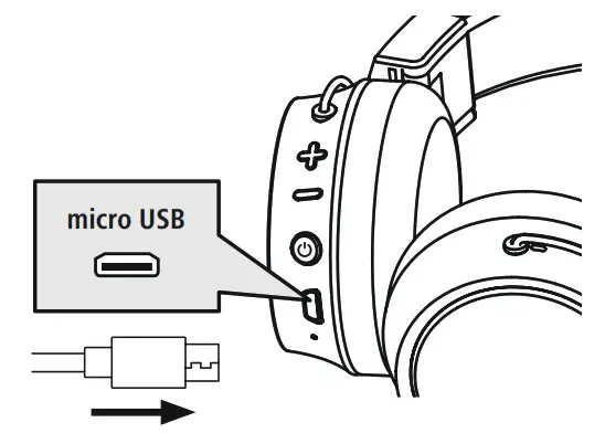 THOMSON WHP8650 On Ear Bluetooth Headphones- Charging