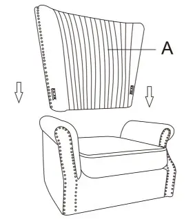 KGOPK 44222880 25.5 in. Gray Wide Standard Arm Chair - FIG 1