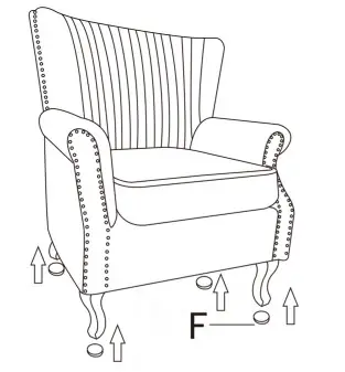 KGOPK 44222880 25.5 in. Gray Wide Standard Arm Chair - FIG 4