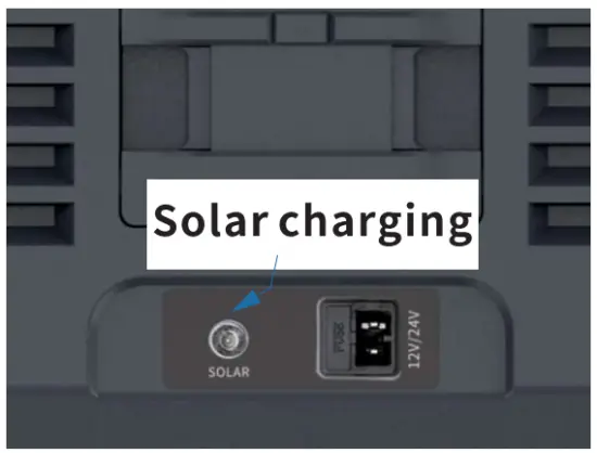 Solar panel charge connection