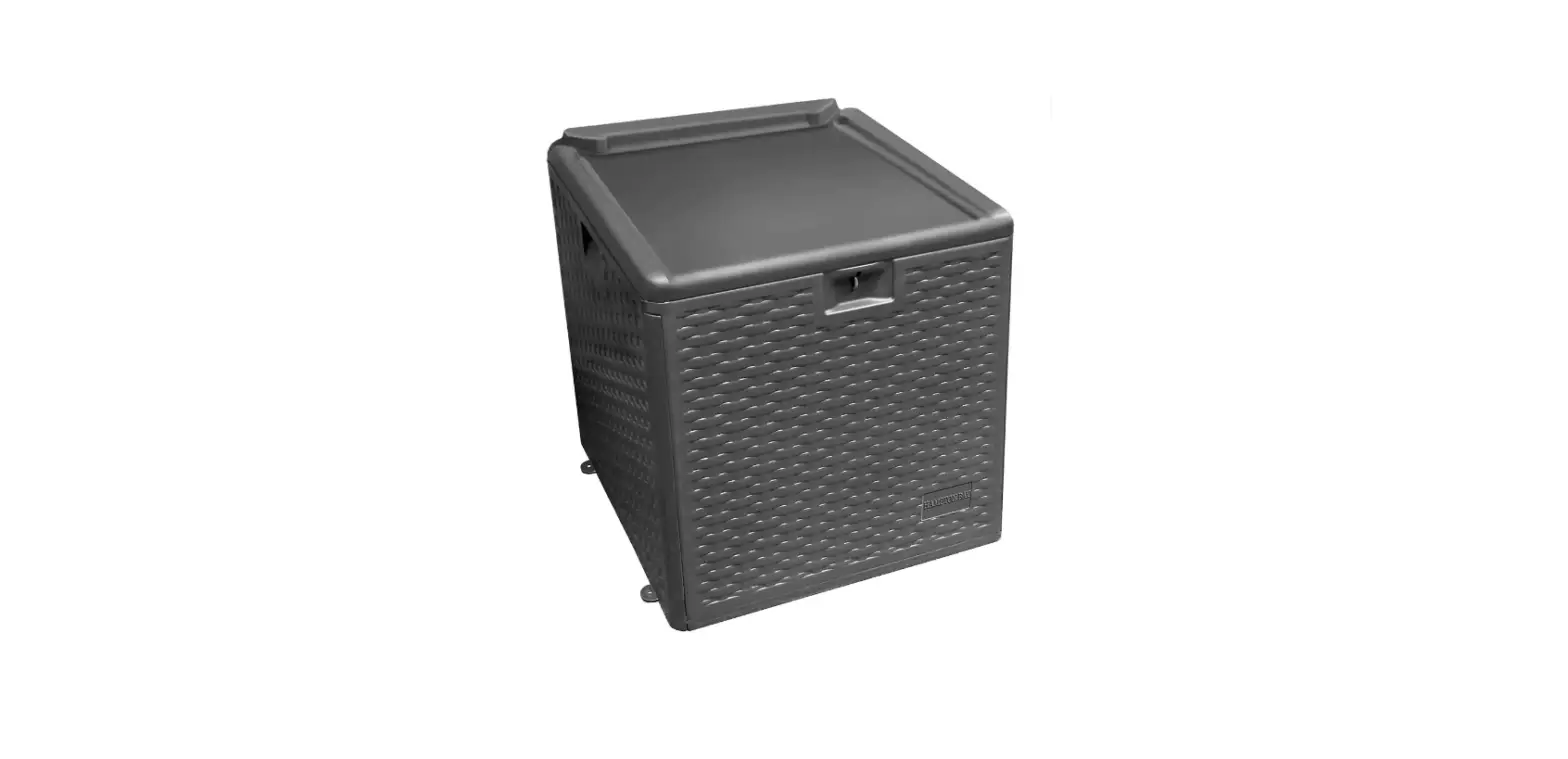 Hampton Bay Hbdb28j-sl 28 Gallon Java Brown Resin Wicker Deck Box User Guide