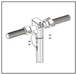 THORPE 197566 25 Electric Scooter User Manual - Tighten the screws onto both sides