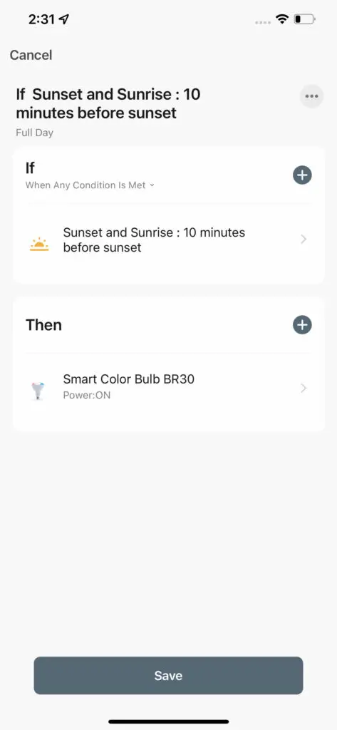 Review your settings
