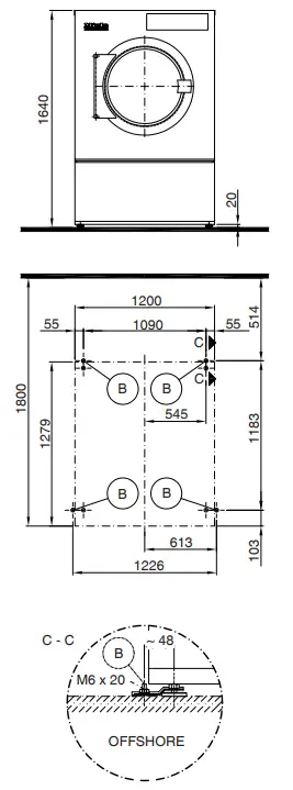 Miele PDR 944 Commercial Dryer Electrically Heated - Offshore