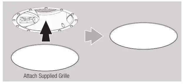 JBL Arena 6ICDT - Attach the supplied grille