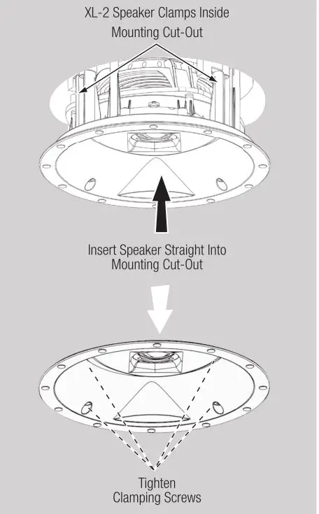 JBL Arena 6ICDT - Insert the speaker straight into the mounting opening
