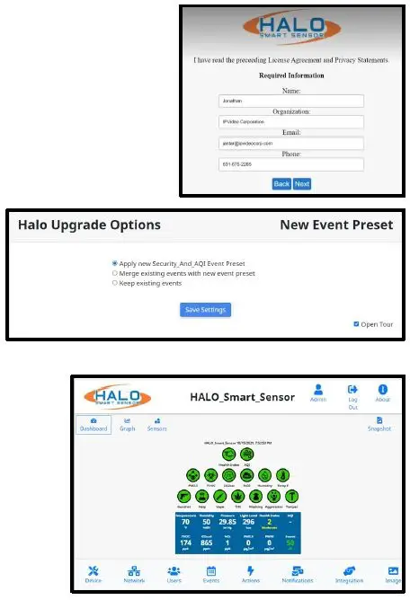 To Make Initial Connections and Settings For New HALO Smart Sensor Devices Software 9