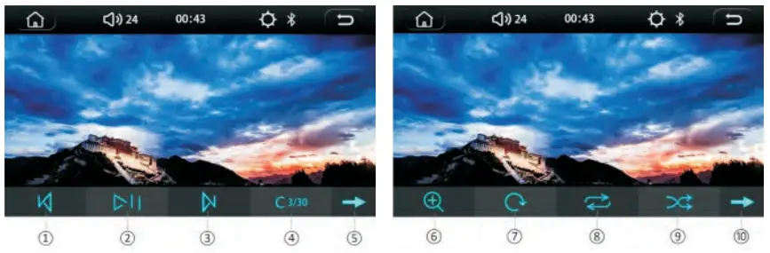 MCX MP5 Car Multimedia Player - Function3