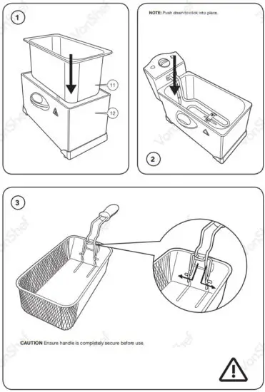 VonHaus 2013183 3L Deep Fat Fryer - Assembly