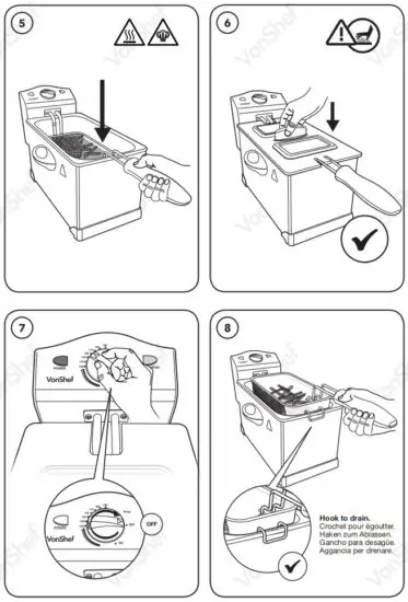 VonHaus 2013183 3L Deep Fat Fryer - OPERATION 1