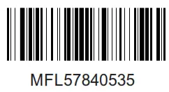 LG GL-S322RBCX 308 Litres Convertible+ Fridge with Smart Inverter Compressor - Bar code 1